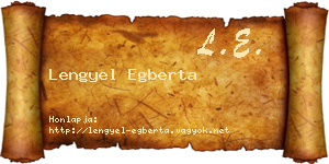 Lengyel Egberta névjegykártya