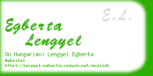 egberta lengyel business card